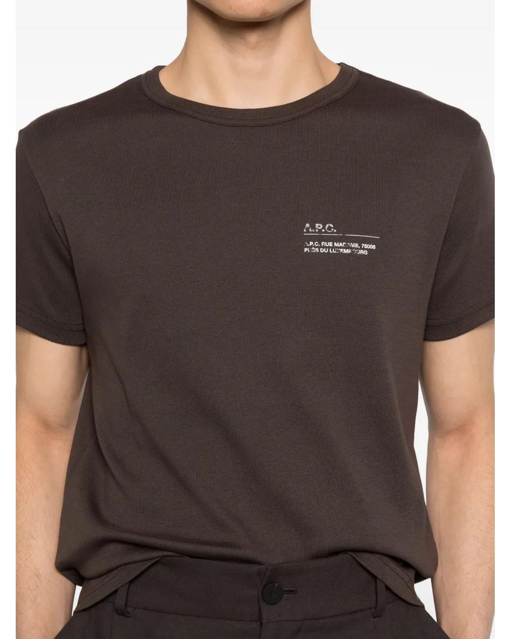 A.P.C. Brown Niclas T-Shirt for men