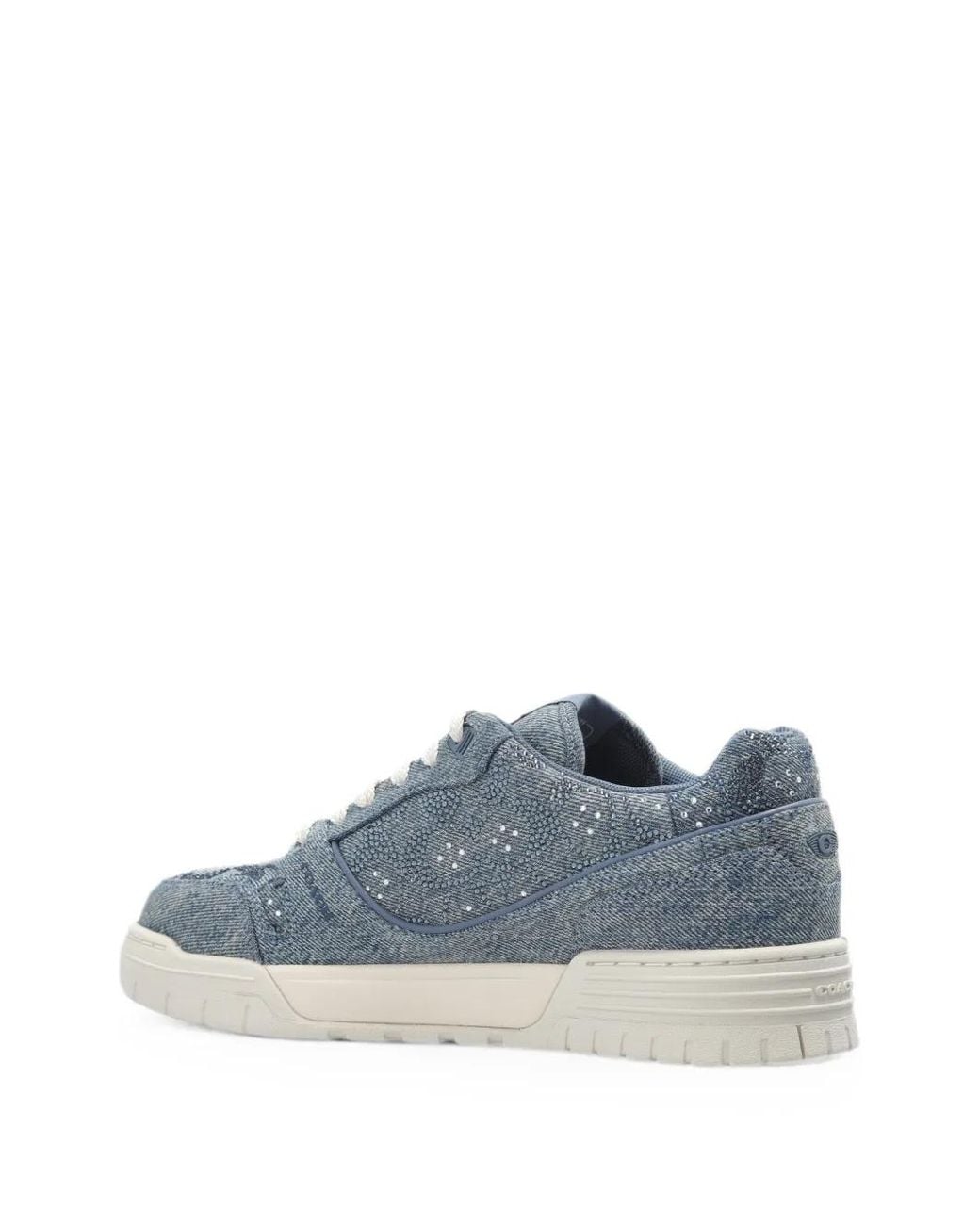 COACH Blue Sports Shoes With Shimmering Sequins