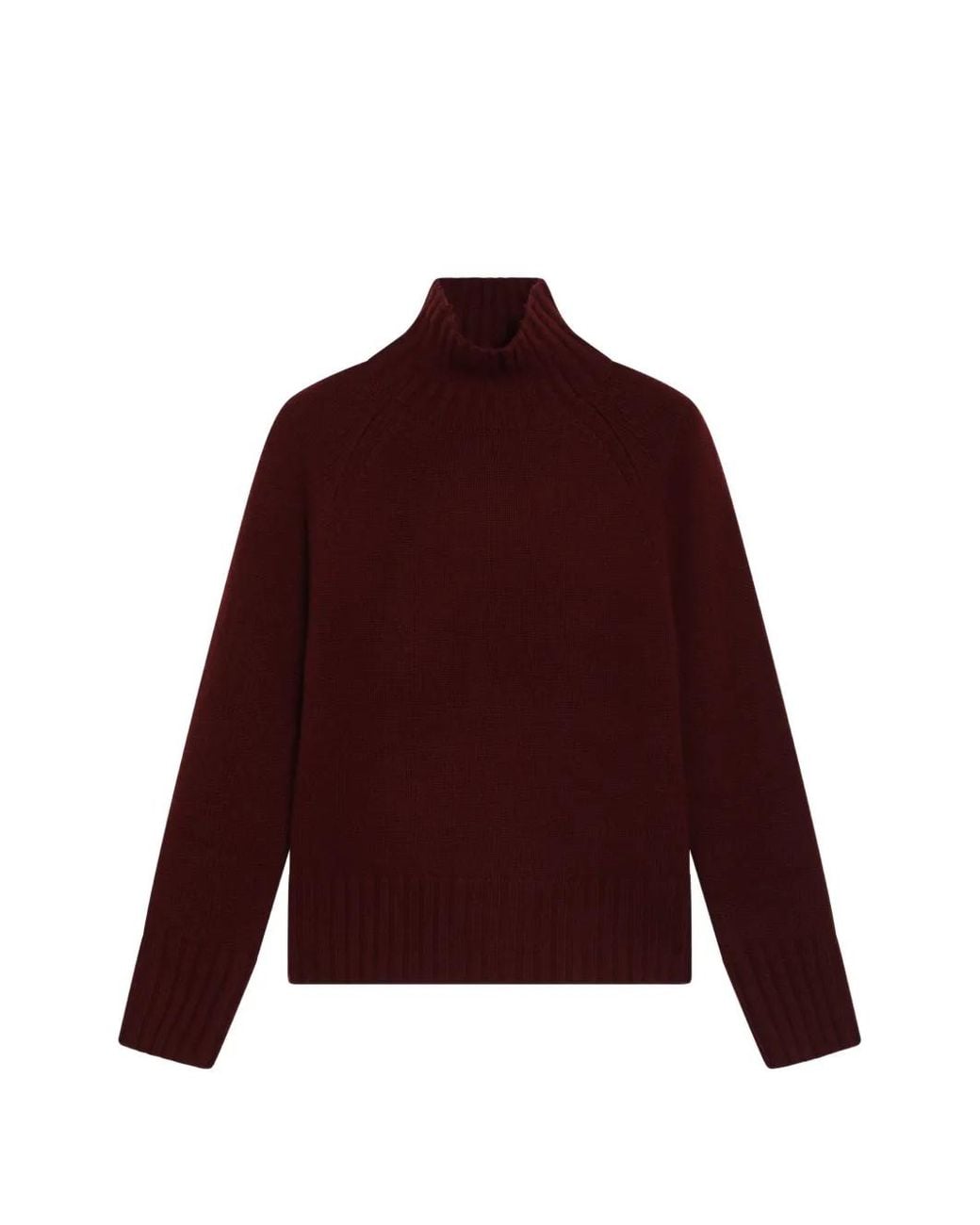 Max Mara Red High-Neck Raglan-Sleeve Sweater