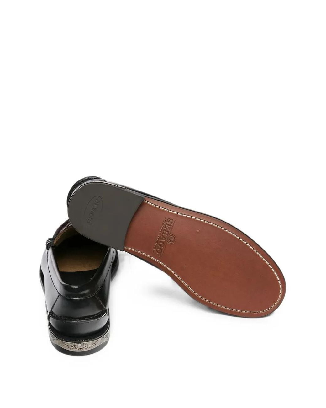 Sebago Black Classic Dan Western-Style Panelled Loafers
