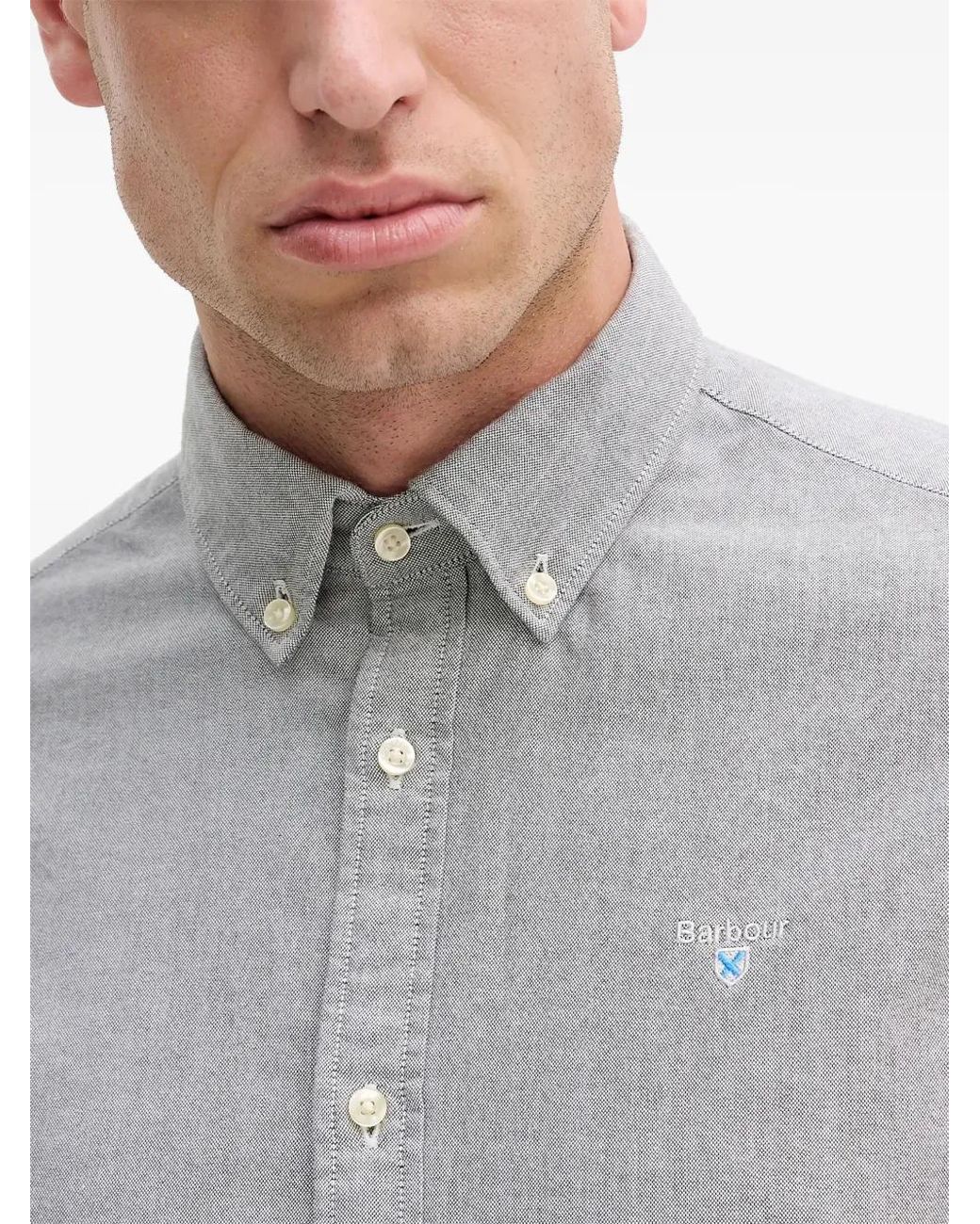 Camisa Con Botones Barbour de hombre de color Gray