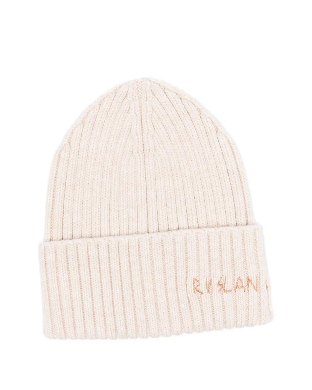 Ruslan Baginskiy Natural Ribbed-Knit Hat