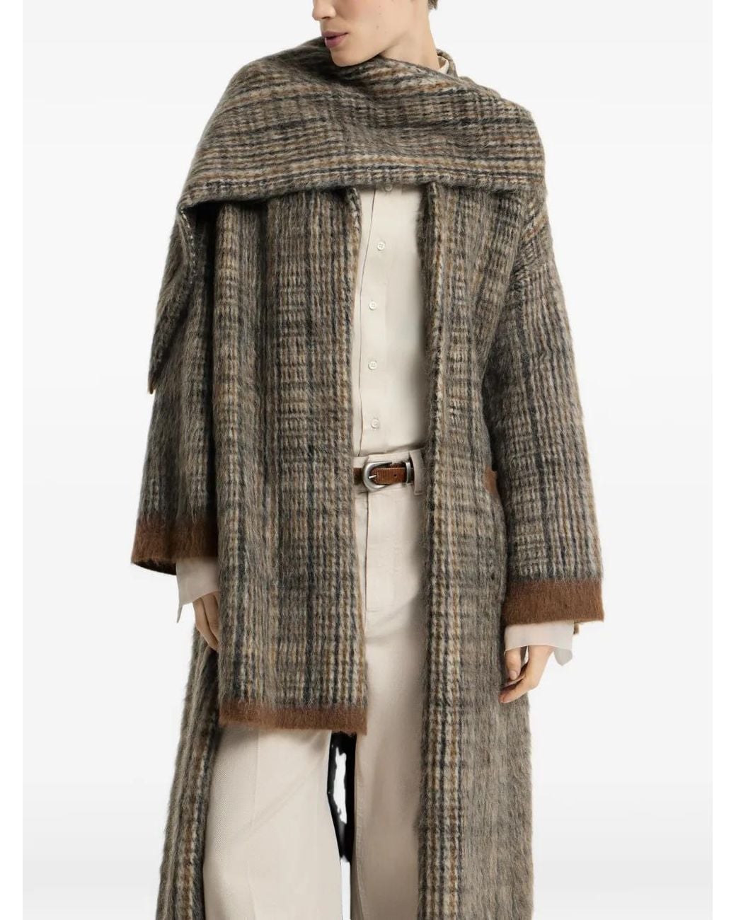 Brunello Cucinelli Green Belted Coats