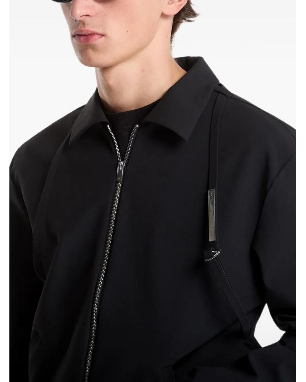 HELIOT EMIL Black Veste Adsum À Détail De Sangle