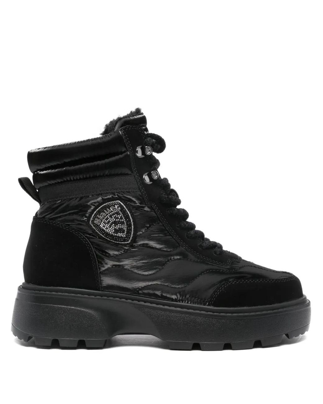 Blauer Black Quilted Boots