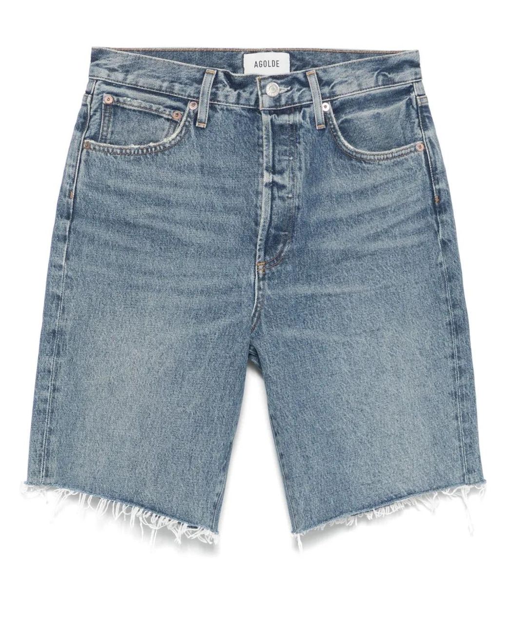 Agolde Blue 90's Denim Shorts