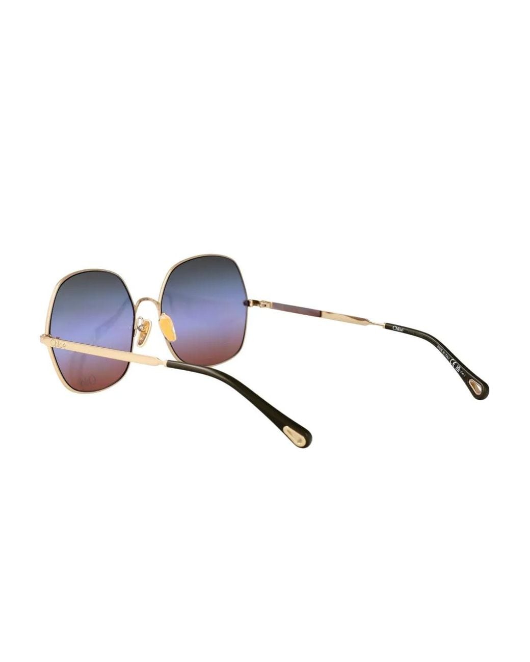 Chloé Blue Octagonal Frame Sunglasses