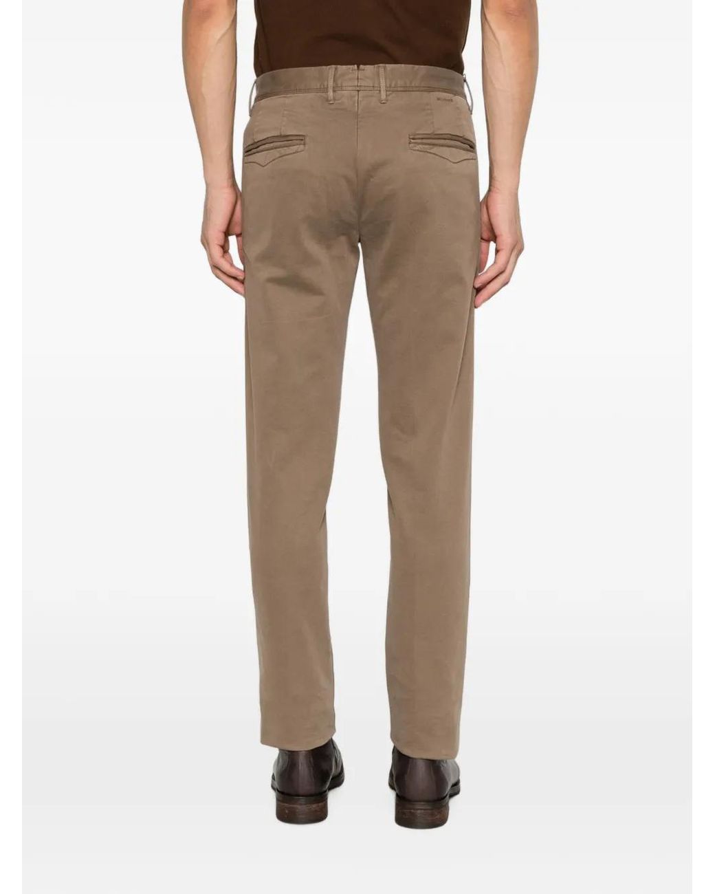 Incotex Gray Straight-Leg Chino Trousers for men