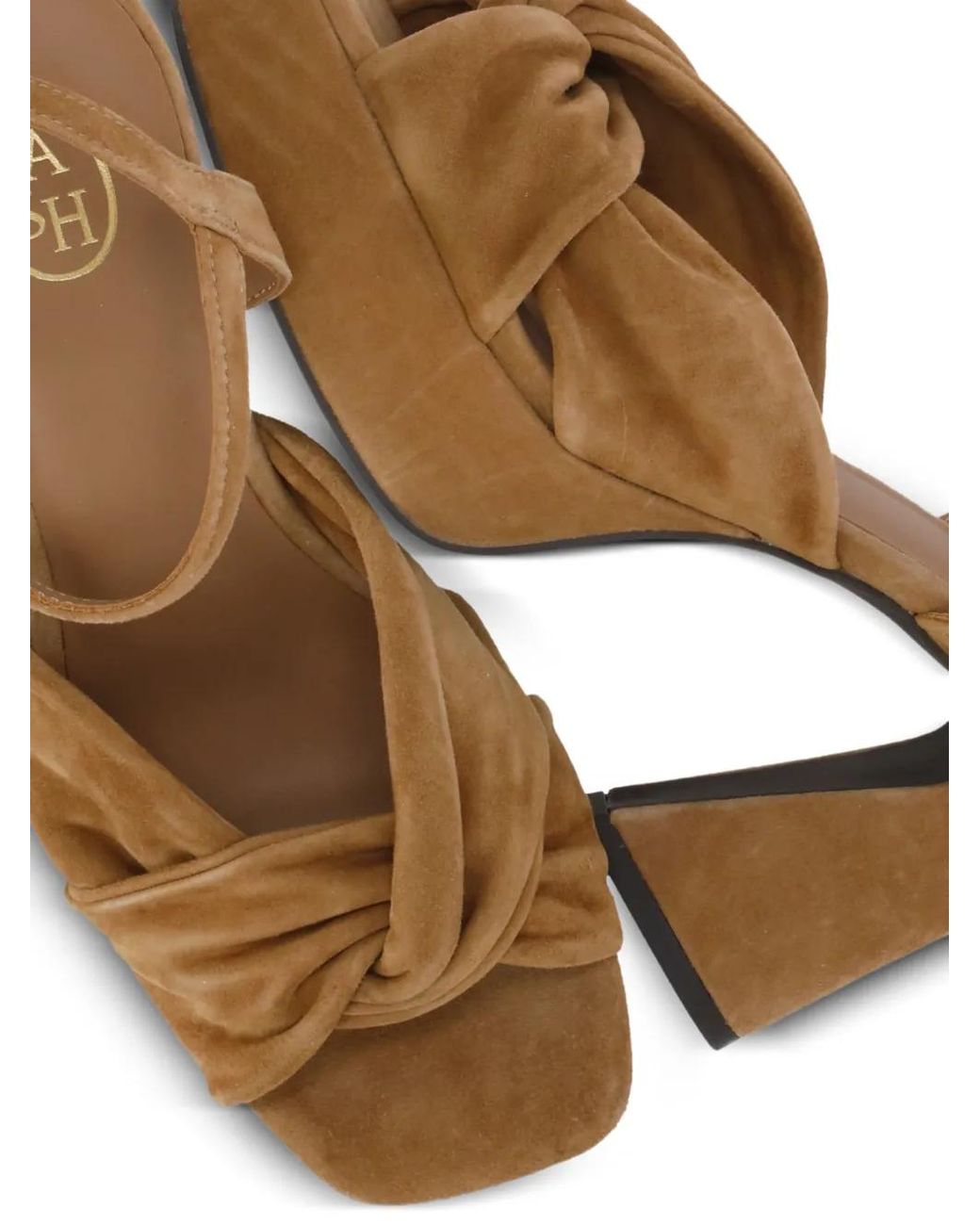 Ash Metallic Knotted Platform Sandals