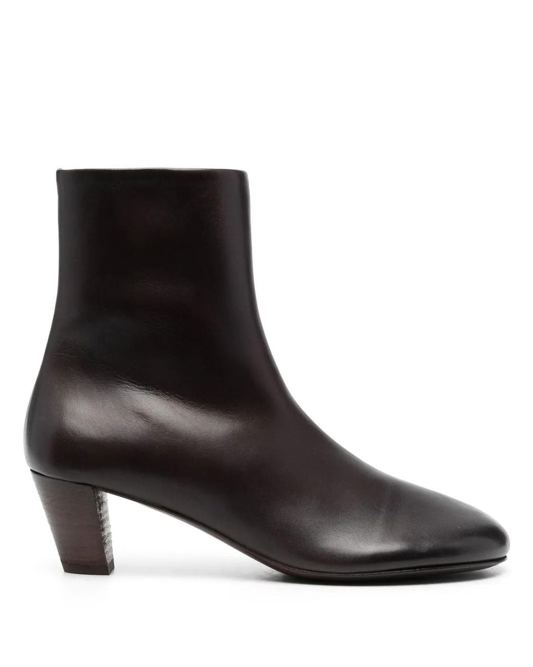 Marsèll Black Round-Toe Leather Ankle Boots