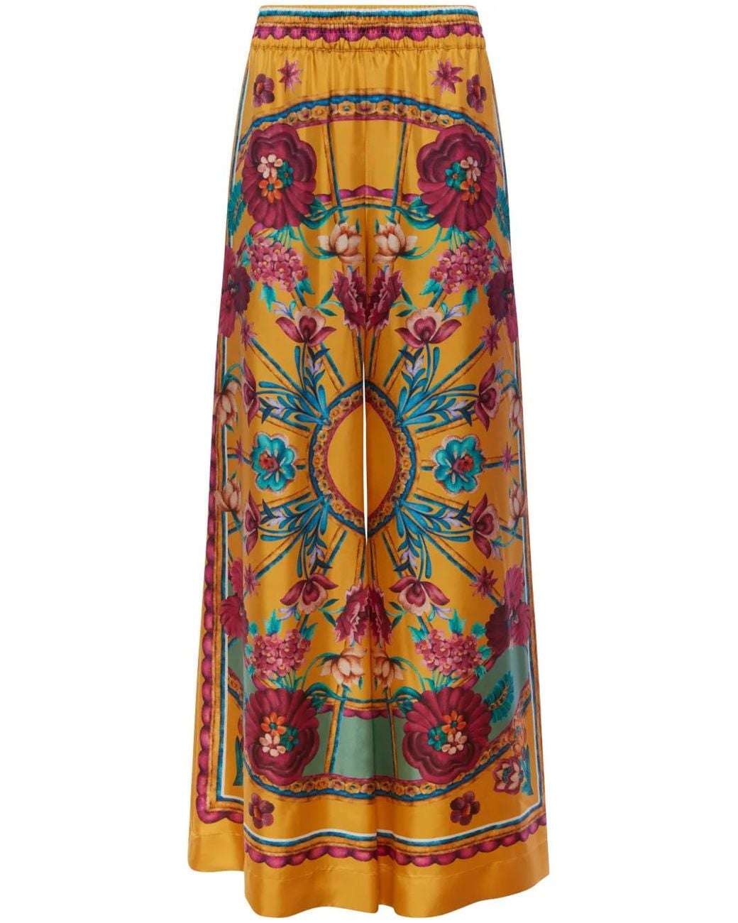LaDoubleJ Orange Silk Palazzo Trousers