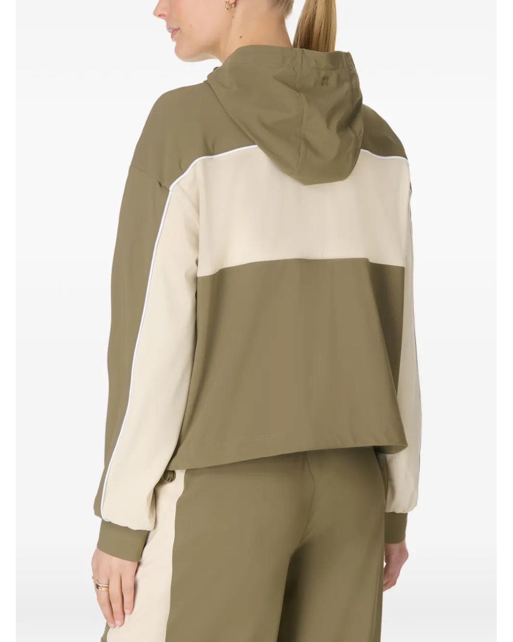 Sweaty Betty Green Explorer Colour-Block Zip-Up Hoodie