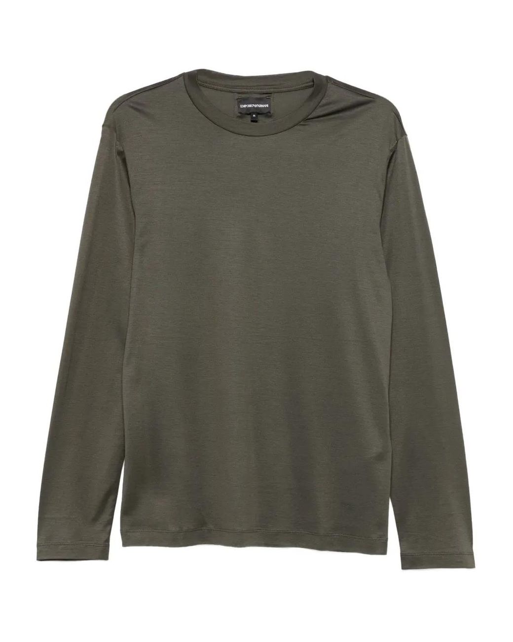 Emporio Armani Green Long-Sleeved T-Shirt for men