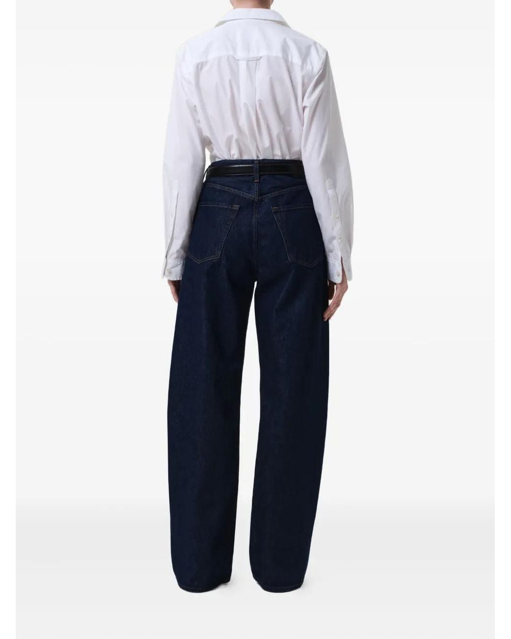 Citizens of Humanity Blue Five-Pockets Wide-Leg Jeans