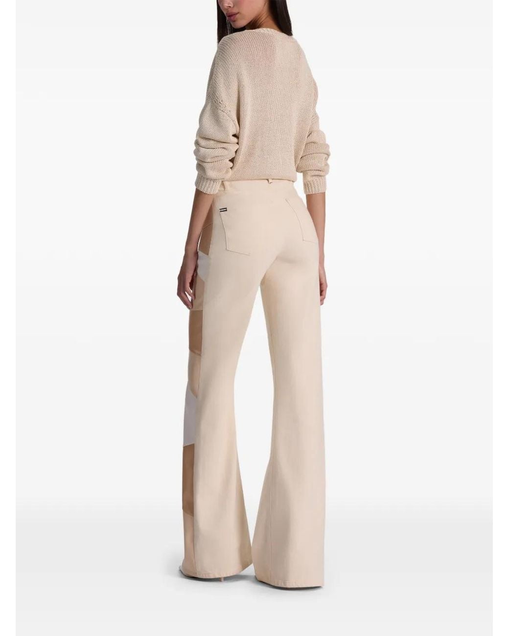 Alice + Olivia White Beautiful Patchwork Jeans