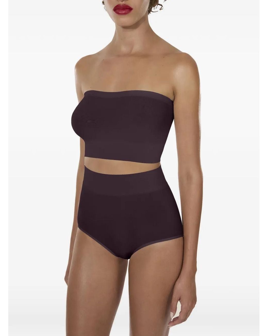 Wolford Purple Seamless Circular-Knit Shorts
