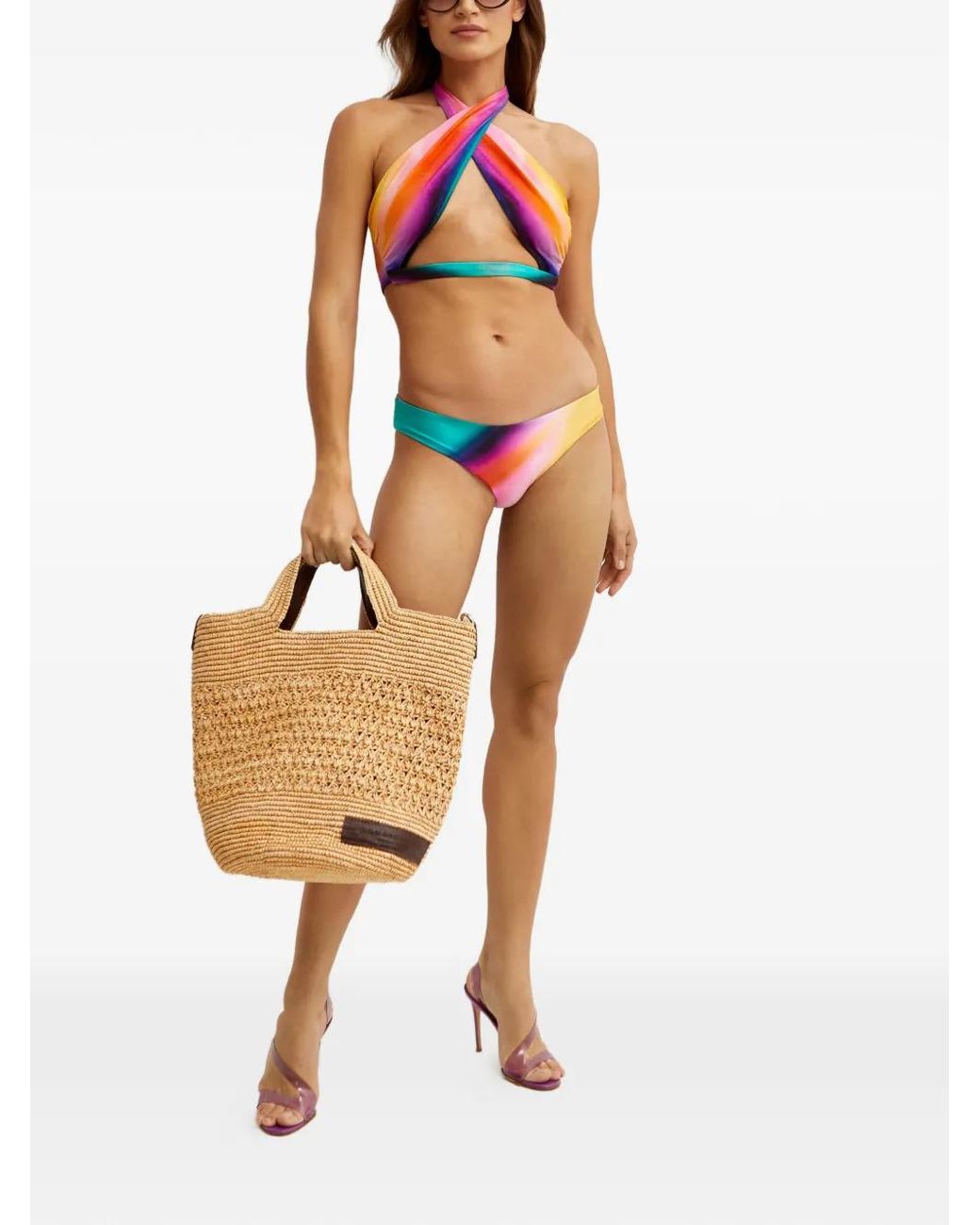 Bas De Bikini Adele Réversible Agua Bendita en coloris Blue