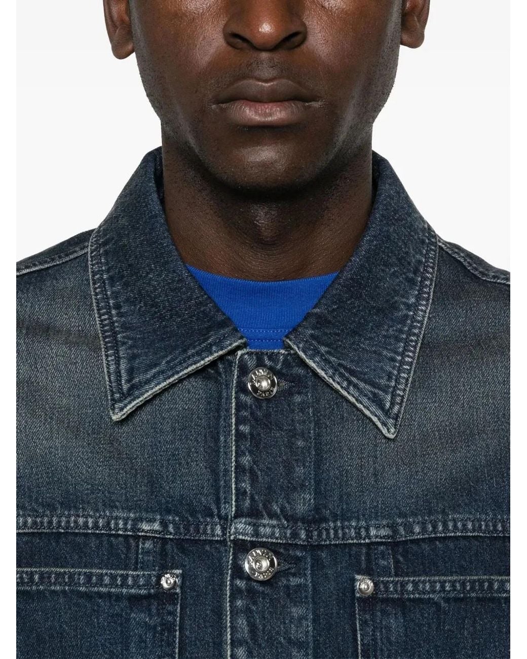 Veste avec patch Lanvin pour homme en coloris Blue