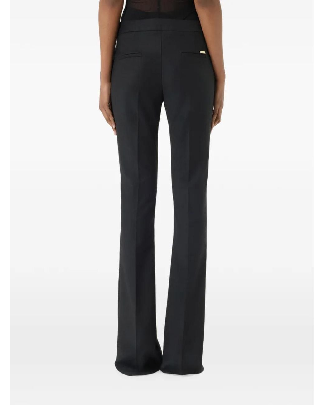 Blumarine Black Slim Fit Flared Pants