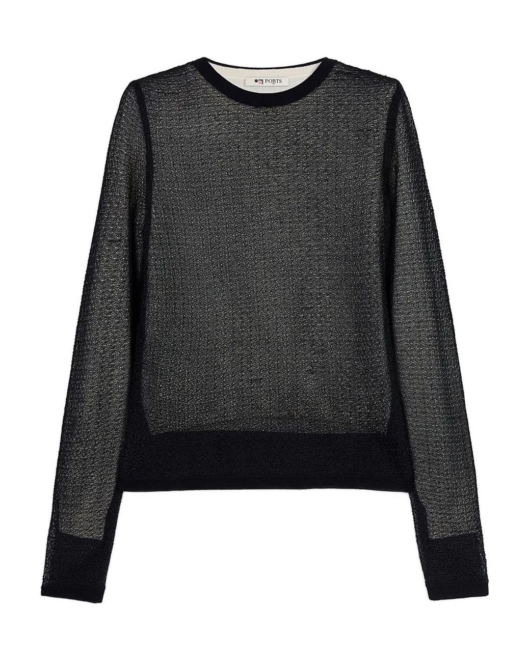 Ports 1961 Black Long-Sleeve Sweater