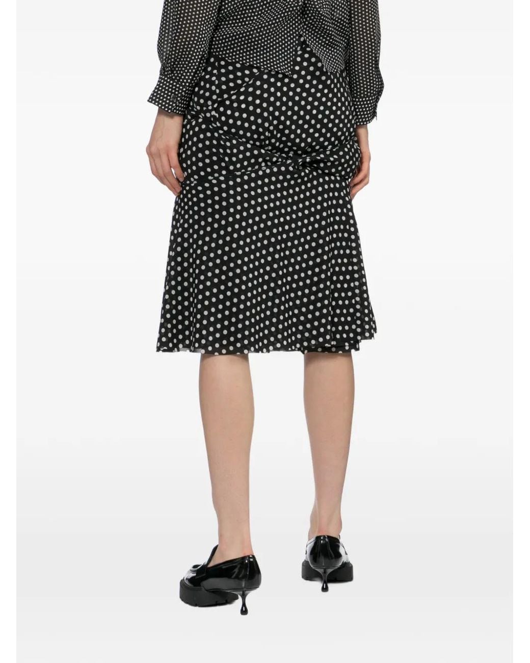 Junya Watanabe Black Polka Dot Skirt