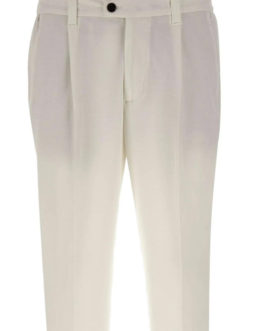 Pantalones De Pinzas Devore de hombre de color White