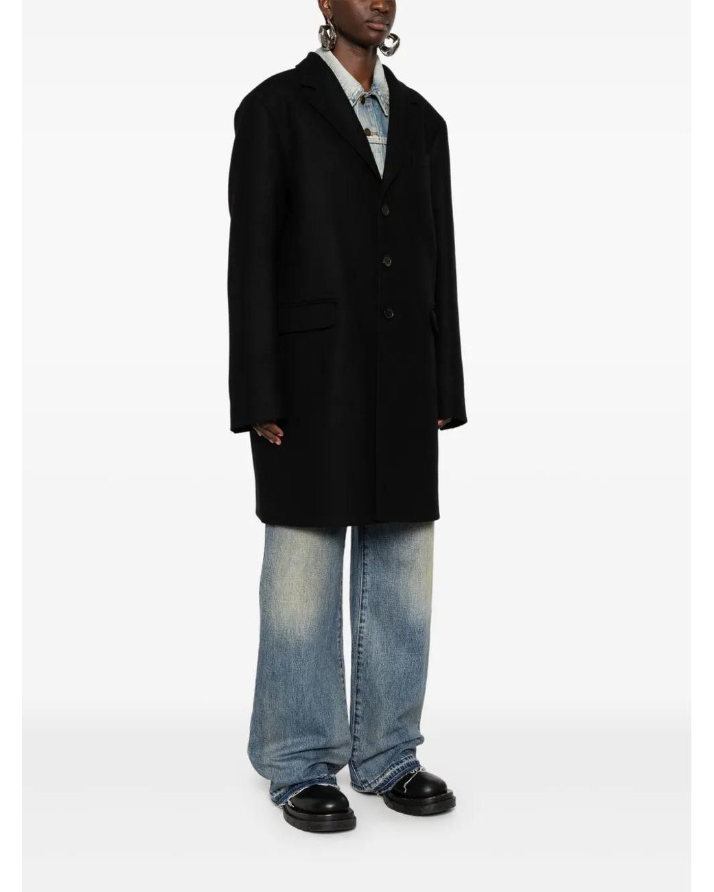 DSquared² Black Single-Breasted Coat