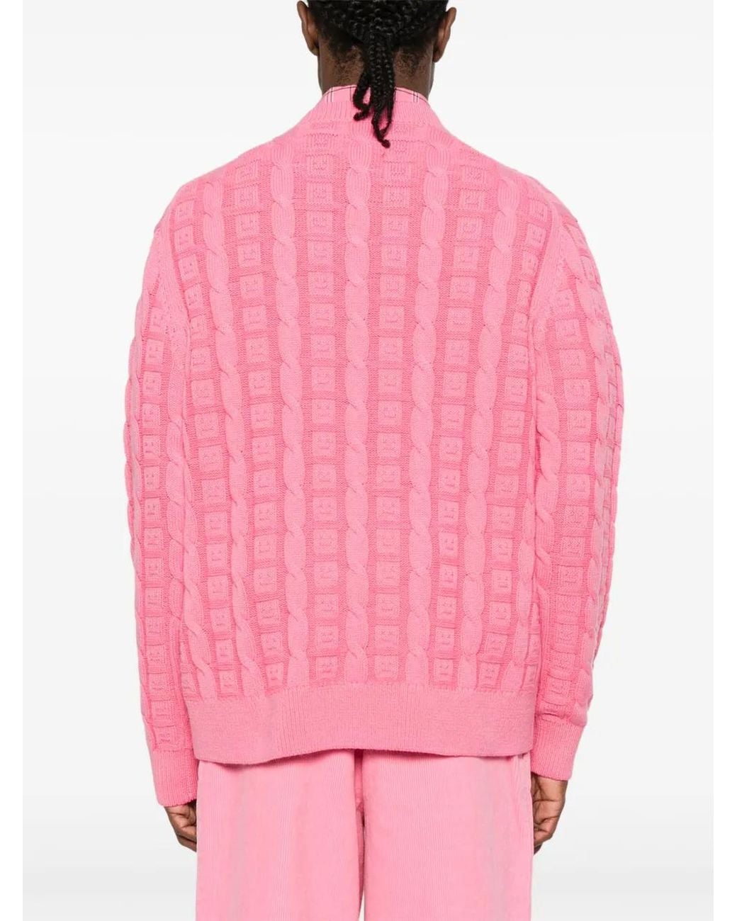 Acne Pink Cable-Knit Jumper
