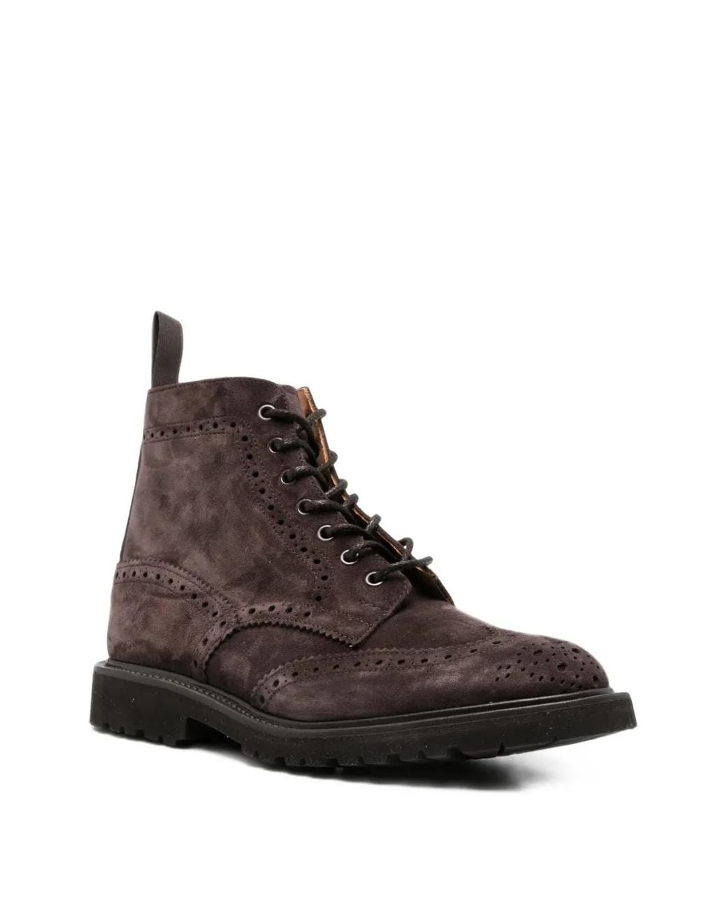 Tricker's Brown Stow Suede Boots for men