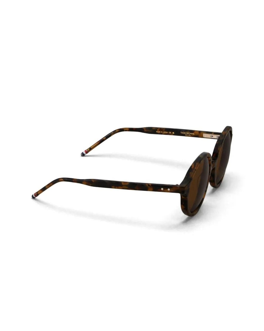 Thom Browne Brown Tortoiseshell Round-Frame Sunglasses