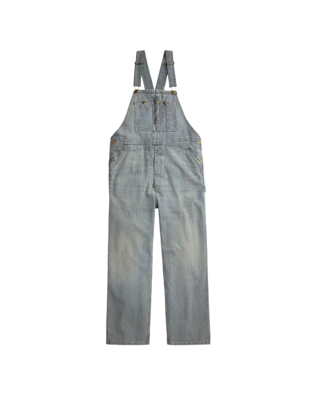 Peto A Rayas RRL de hombre de color Blue