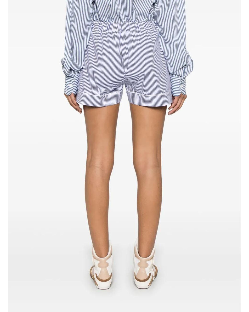 Vivetta Gestreepte Shorts in het Purple