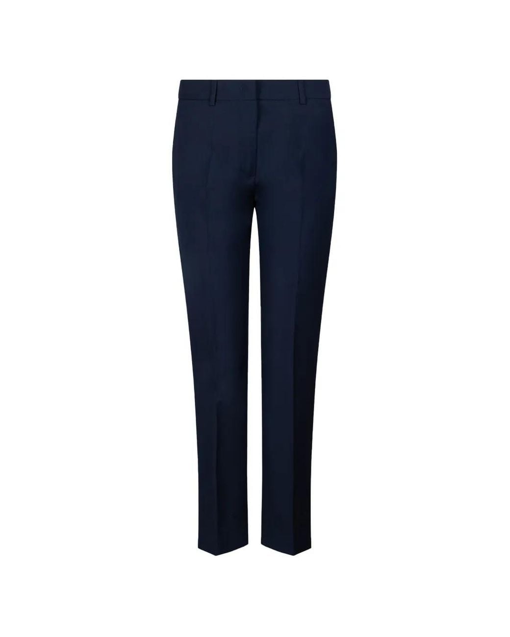 Weekend by Maxmara Blue Pressed-Crease Tailored Trousers