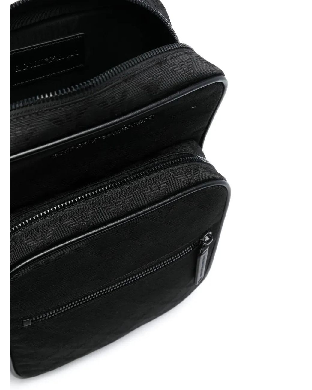 Emporio Armani Black Allover Logo Bodyback for men