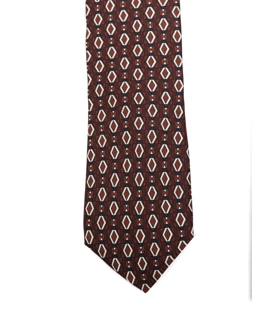Lardini Purple Geometric-Pattern Tie for men