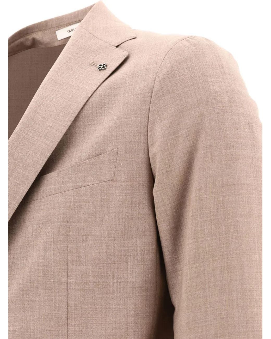 Tagliatore Natural Single-Breasted Wool Suit for men