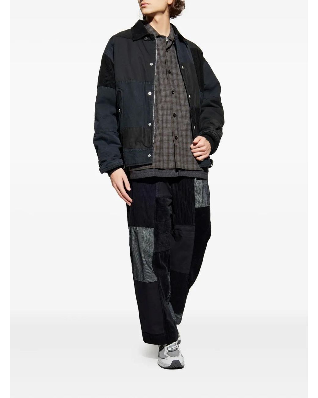 Comme des Garçons Gray Plaid-Pattern Shirt for men