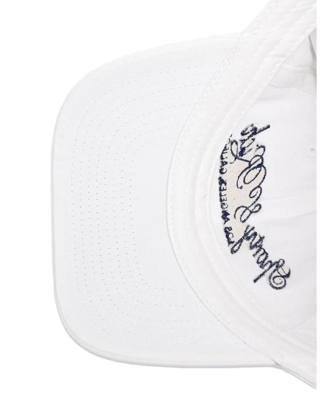 Sporty & Rich White International Logo-Embroidered Baseball Cap