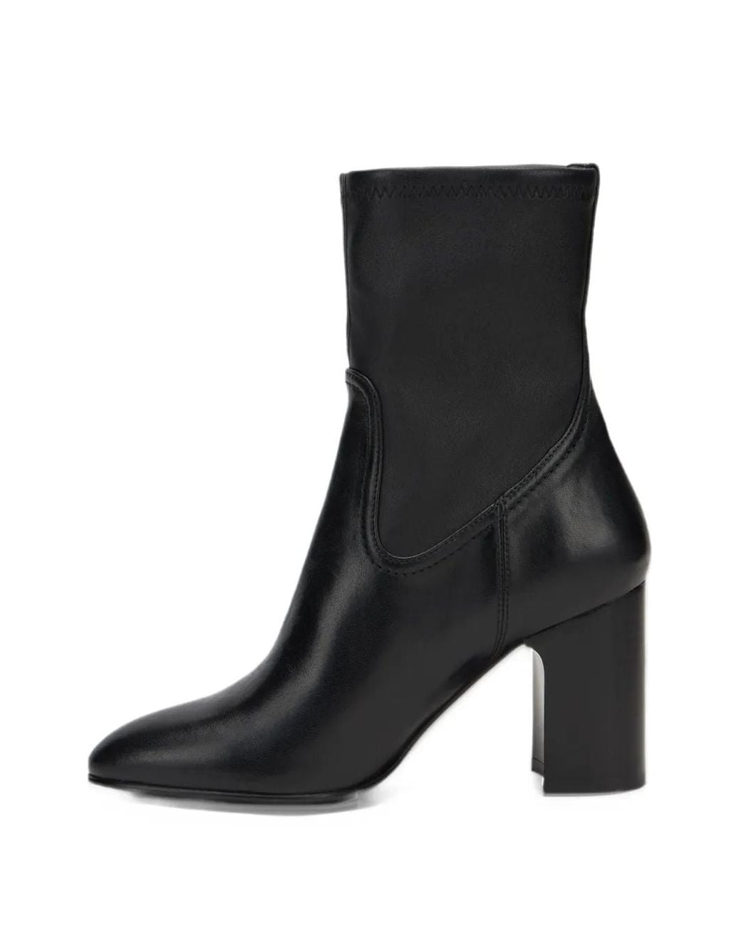Stuart Weitzman Black Mulberry Stretch Leather Boots