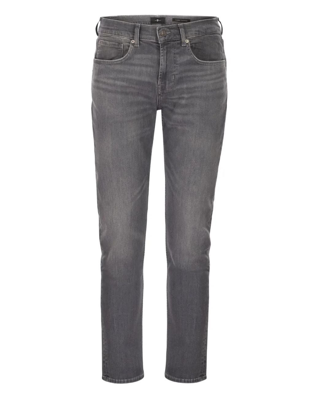 7 For All Mankind Gray Five-Pocket Jeans for men