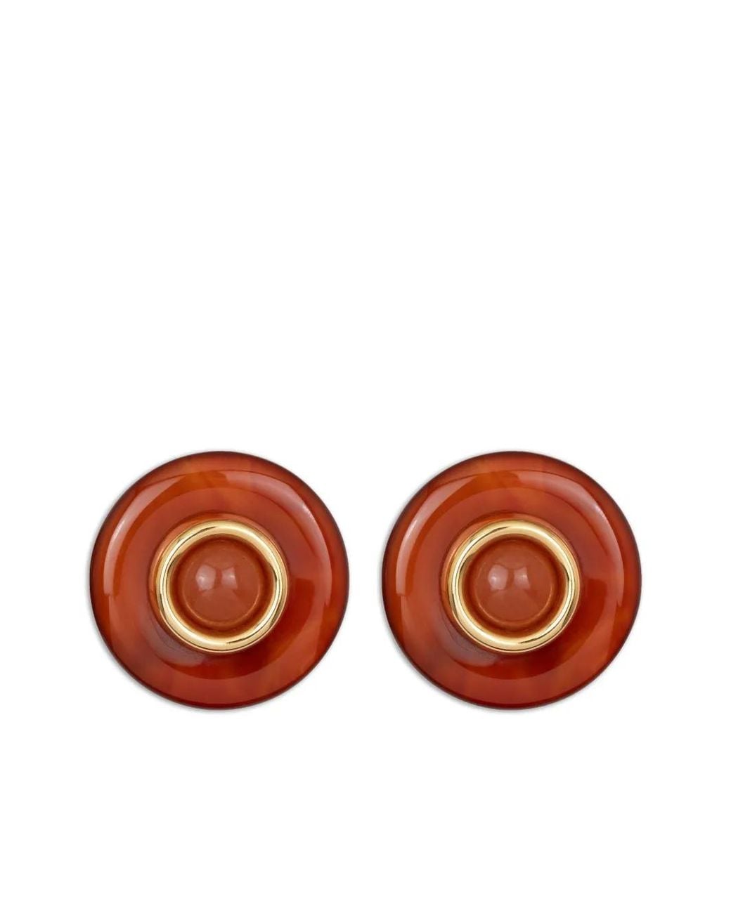 Orecchini Placcati Devon di Jennifer Behr in Brown
