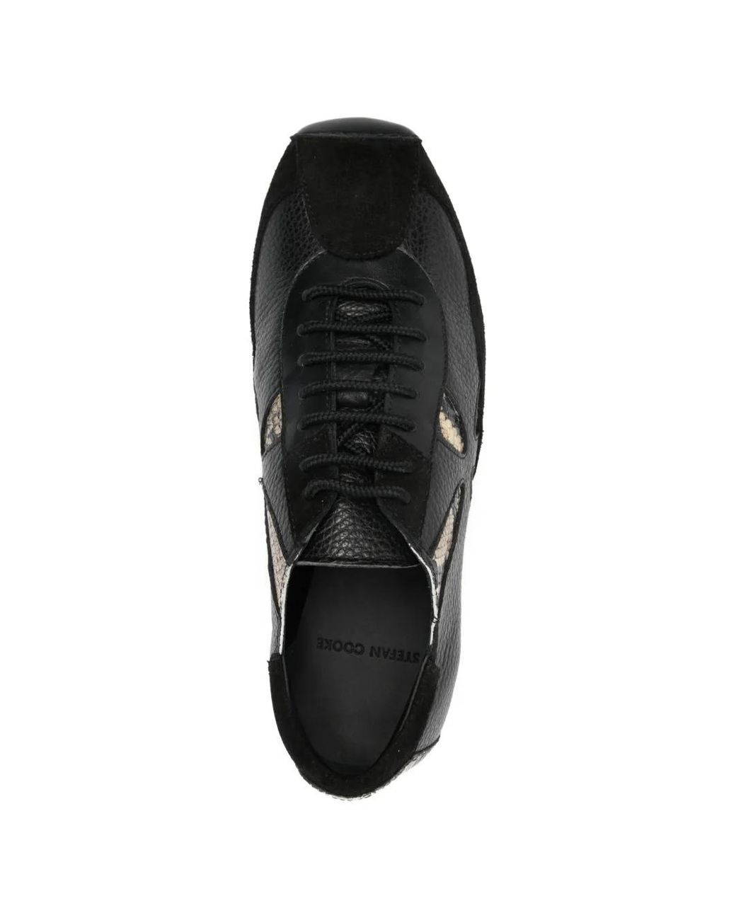 STEFAN COOKE Black Leather Sneakers