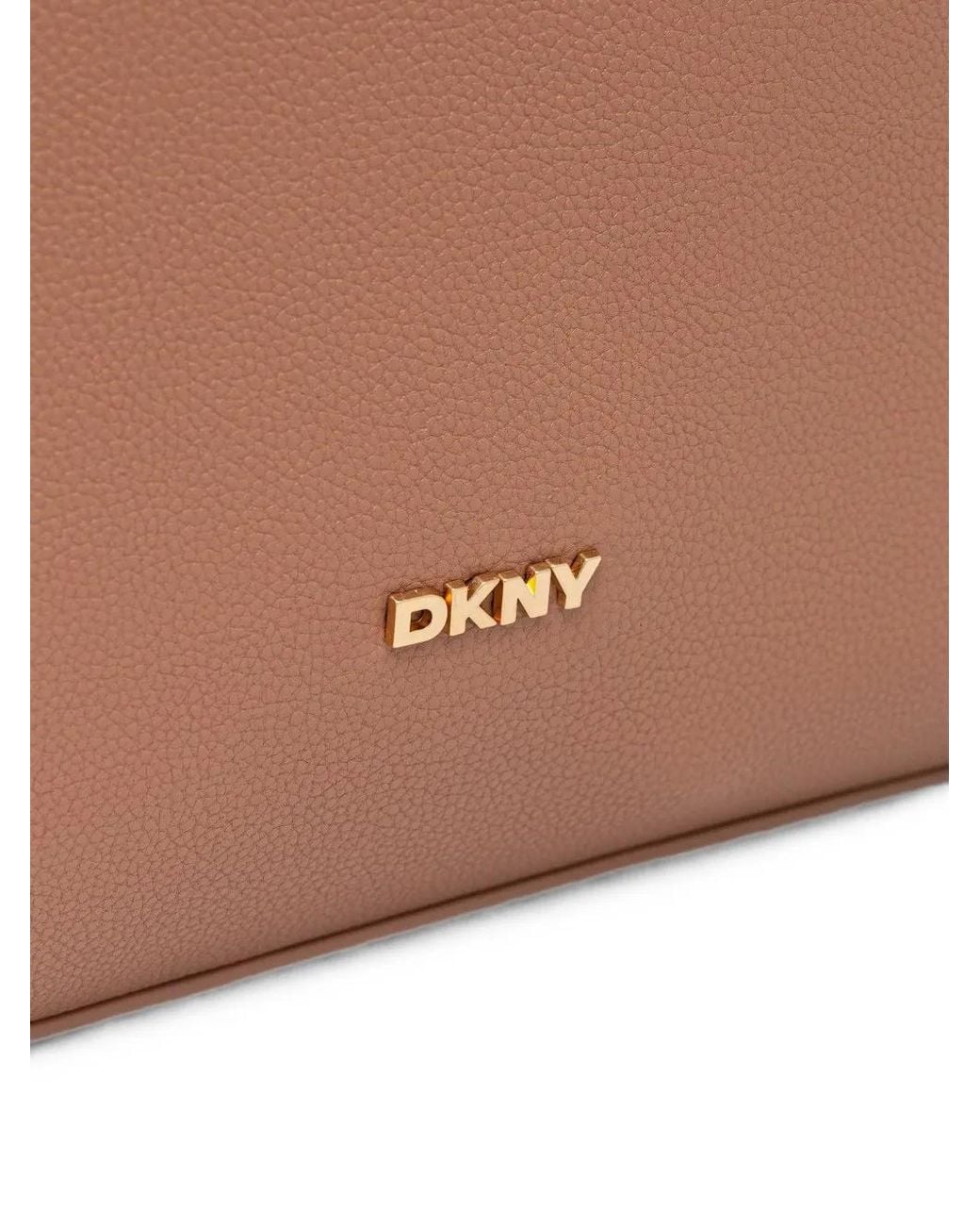 DKNY Brown Hobo Paula Pebbled Tote Bag