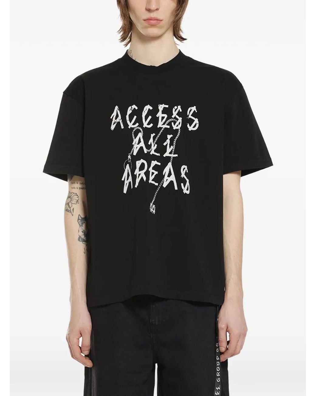 44 Label Group Black Aaa Graphic-Print T-Shirt for men