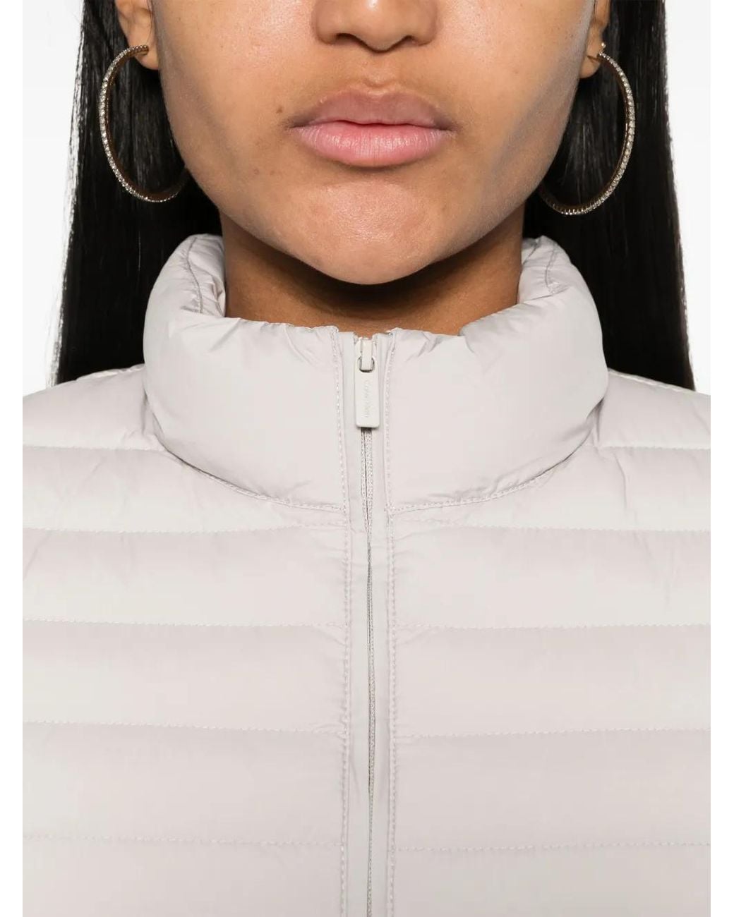 Calvin Klein White Lightweight Puffer Jacket