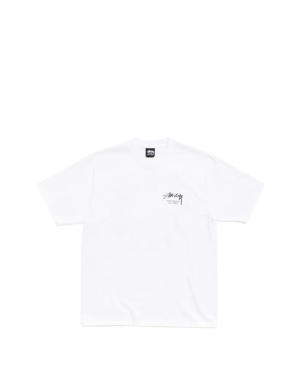 Stussy White Clock-Print T-Shirt for men