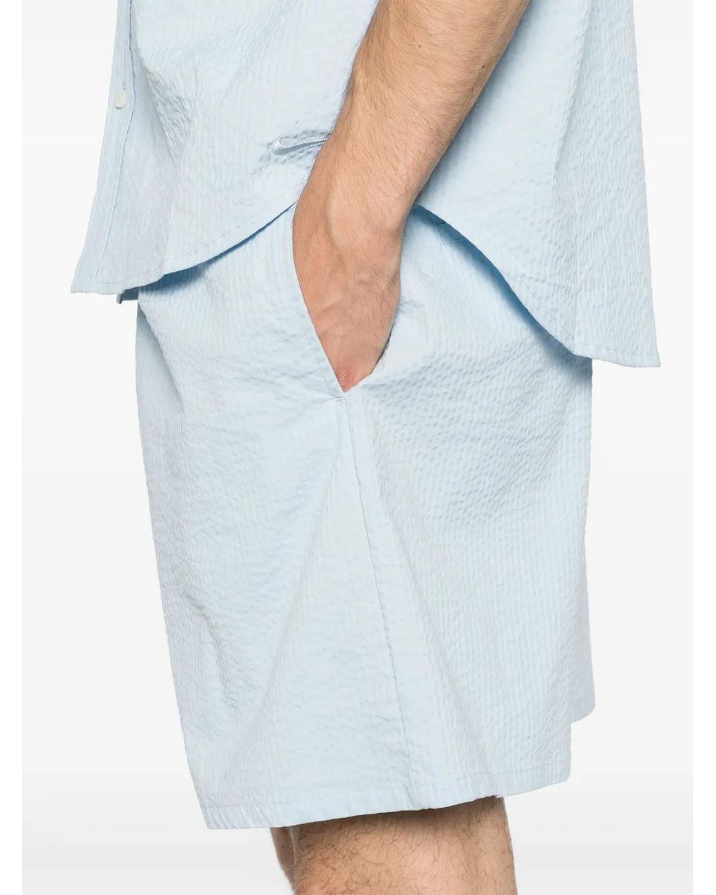 Nike Blue Striped Seersucker Shorts for men