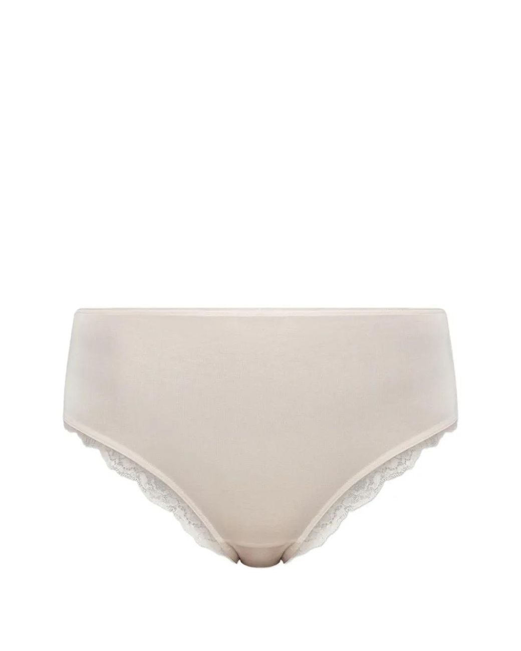 Hanro Natural Dana Lace-Trim Midi Briefs