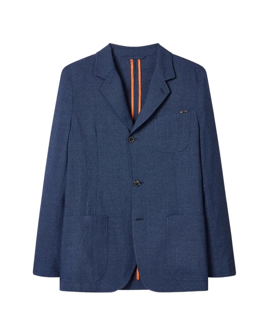 Paul Smith Blue Single-Breasted Patck-Pocket Blazer for men