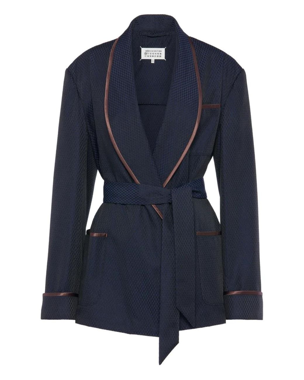 Maison Margiela Blue Belted Blazer